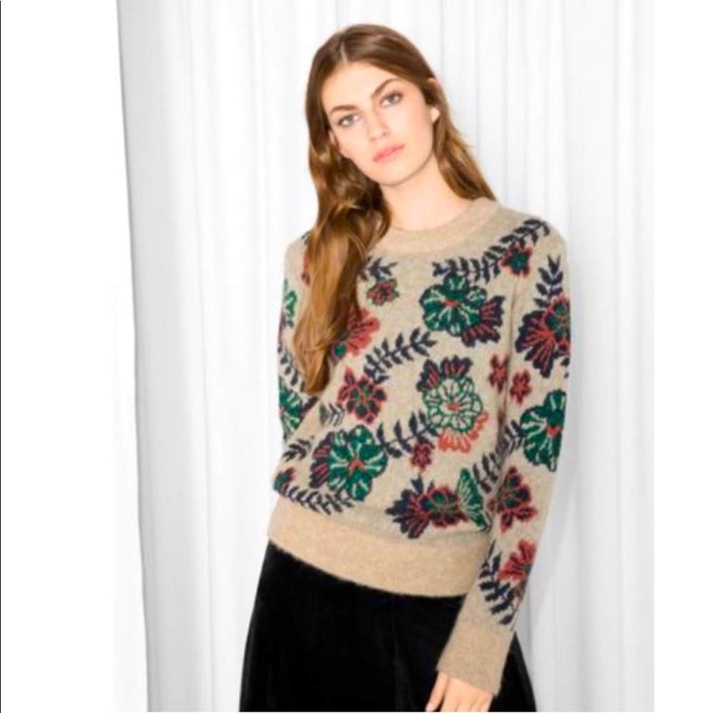 & OTHER STORIES Metallic Wool Crewneck Sweater